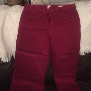 Gap skinny ankle pants dark berry color